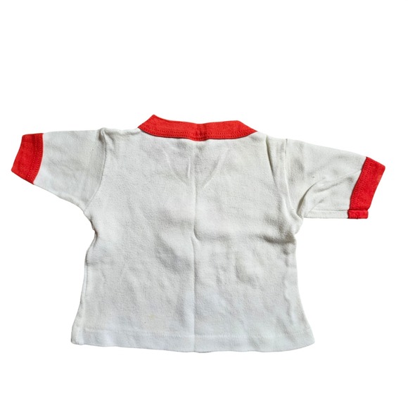 Vintage Paramount Bear Graphic Ringer Tee Baby 18 Mos. Cotton Blend 80s Kidcore - Picture 2 of 6